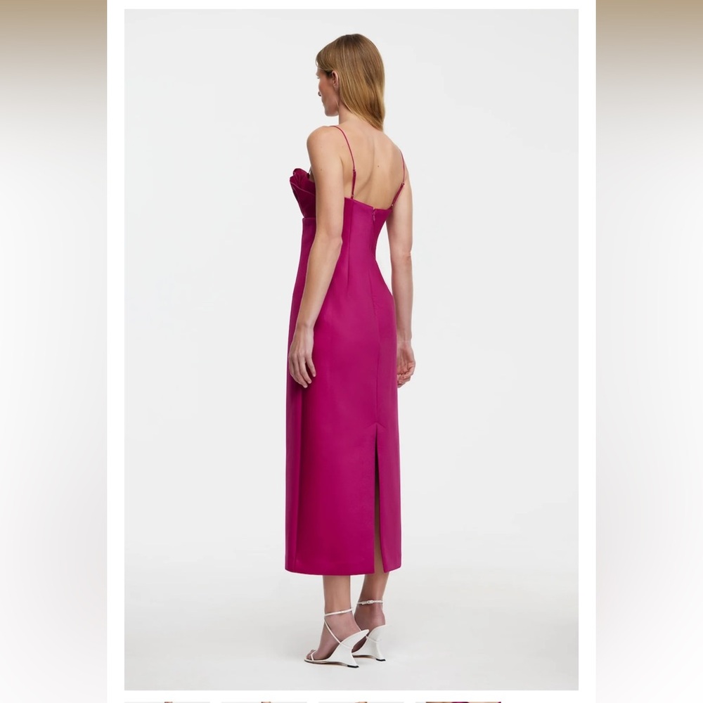 Acler Fuchsia Midi Slip Dress